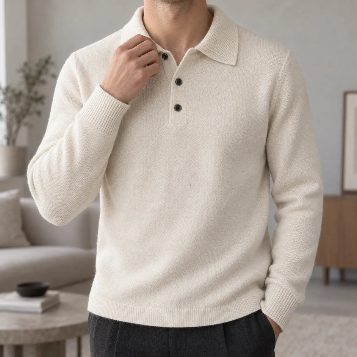 Bexford - Long Sleeve Men's Polo Jumper