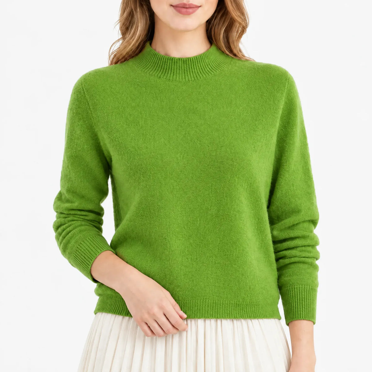 Esmire - Women's Knitted Mock Neck Jumper