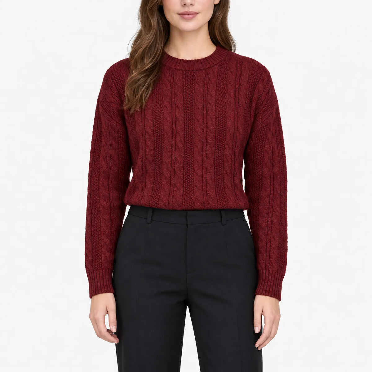 Mordonn - Relaxed Fit Cable Knit Jumper