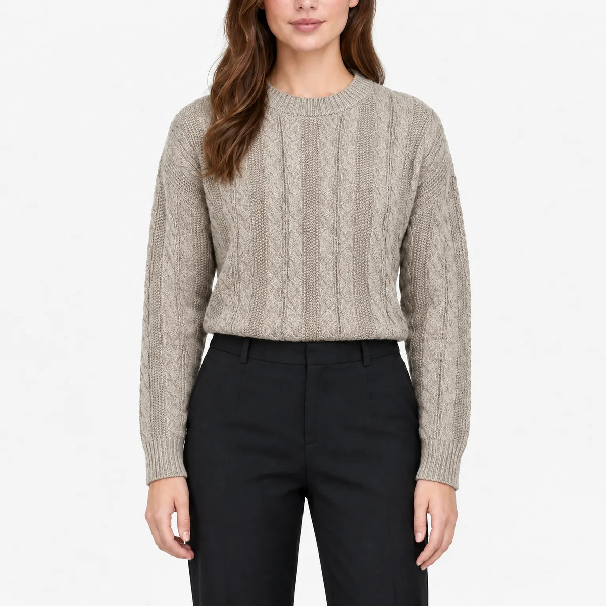 Mordonn - Relaxed Fit Cable Knit Jumper
