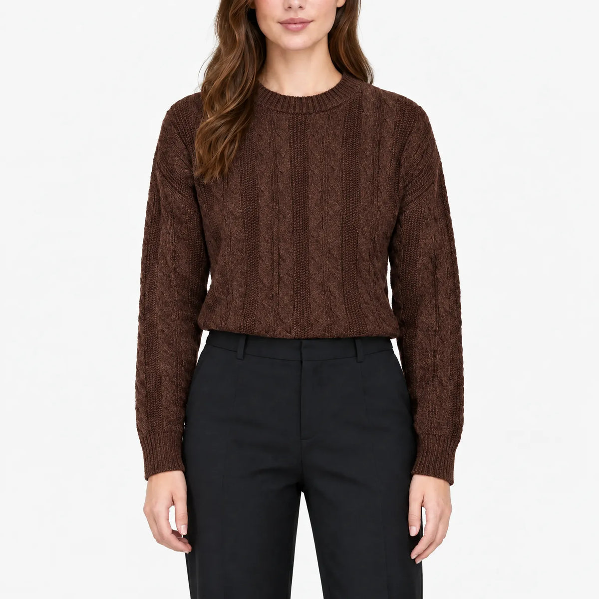 Mordonn - Relaxed Fit Cable Knit Jumper