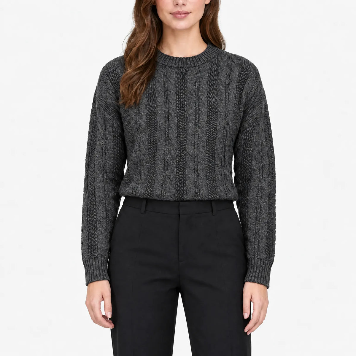 Mordonn - Relaxed Fit Cable Knit Jumper