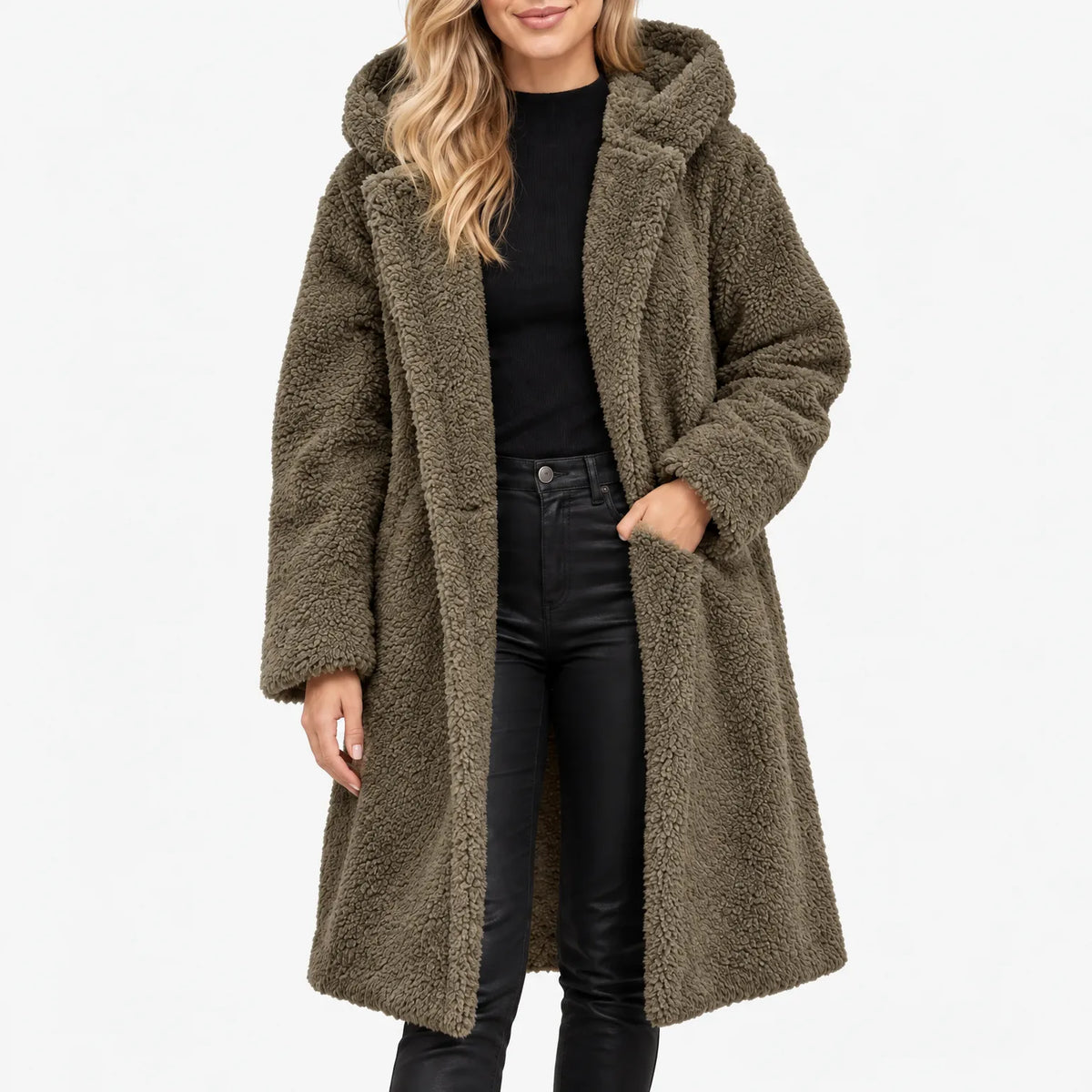 Olaris - Longline Fluffy Winter Coat
