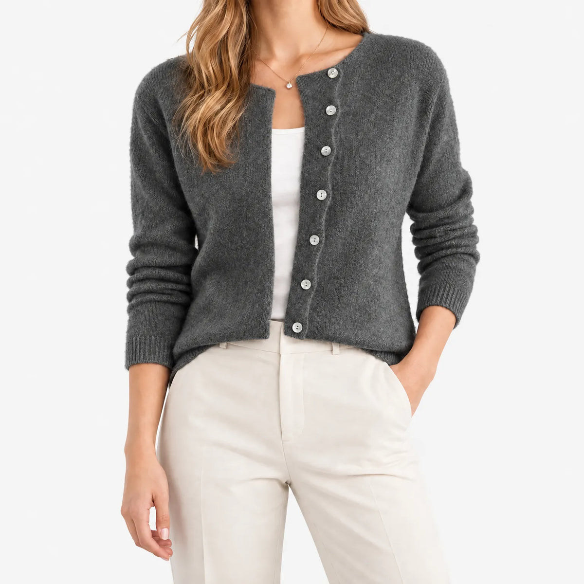 Thameon - Women's Relaxed Fit Knit Cardigan