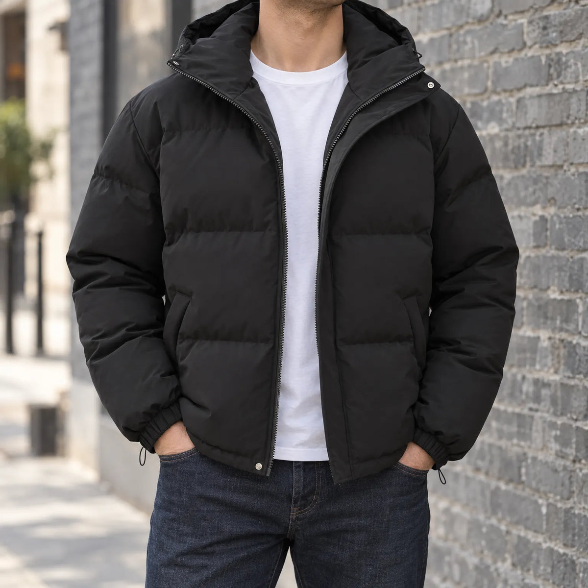 Trevok - Relaxed Fit Hooded Puffer Jacket